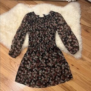 Abercrombie & Fitch Floral Mini Dress - Black and Pink